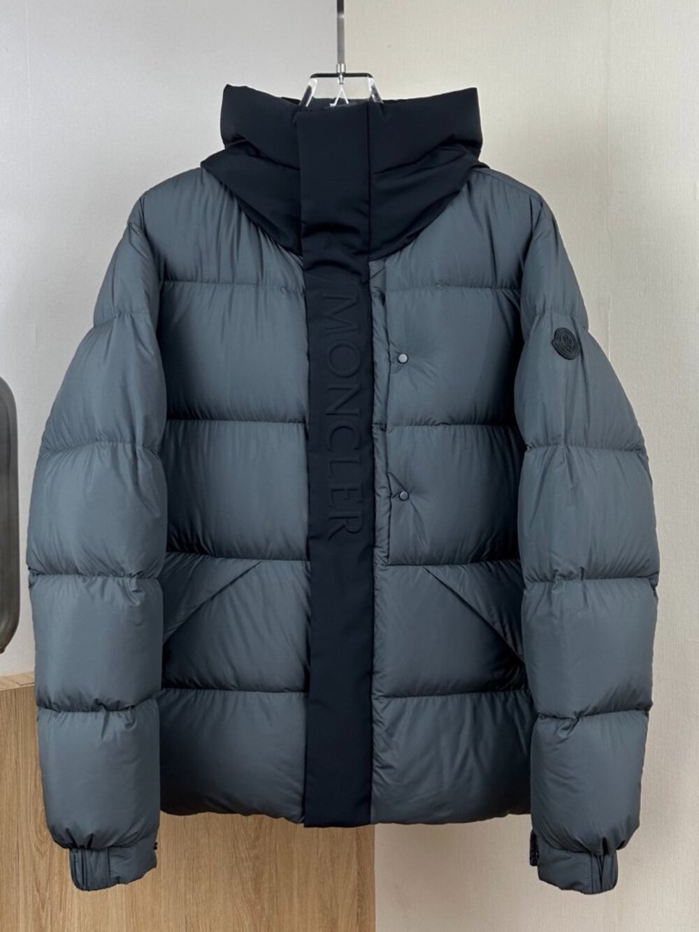 Moncler Madeira "Black Warrior" Color-Block Down Jacket